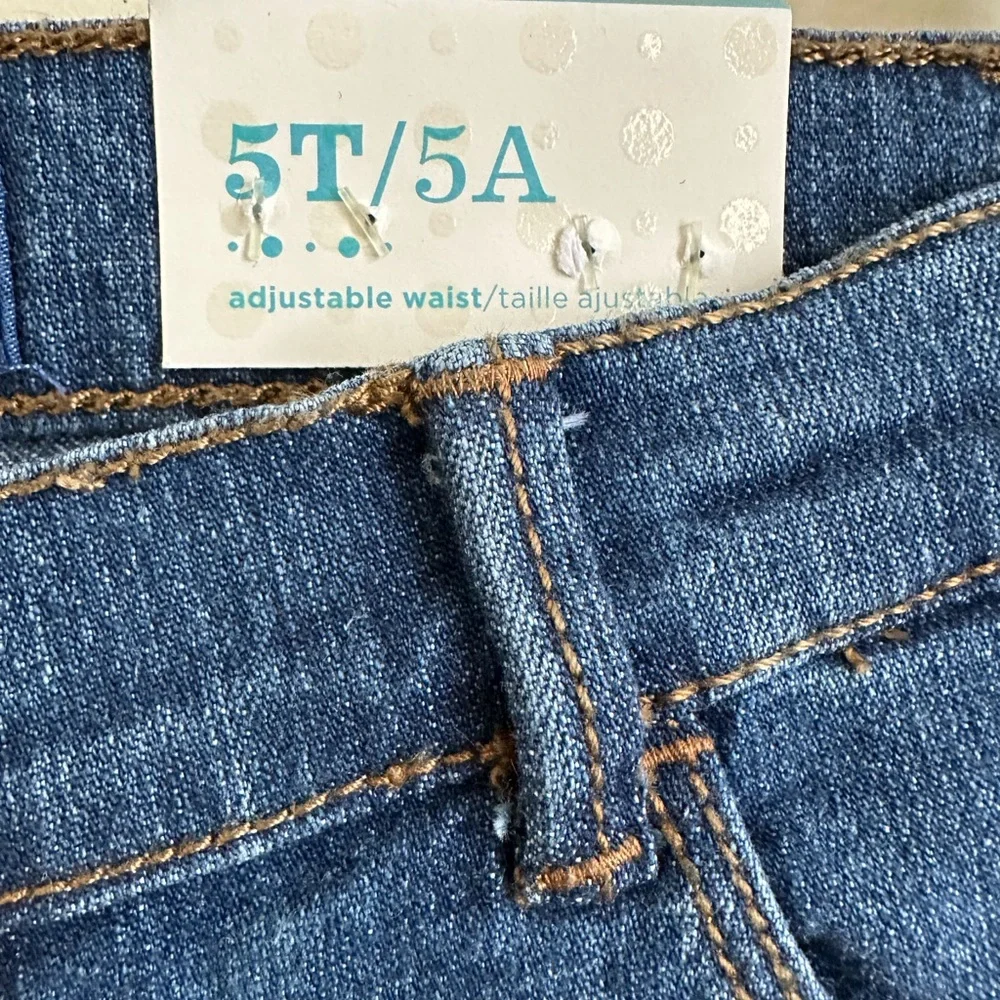 Old Navy Girls Boyfriend Jeans Adjustable Waist Size 5T New With Tags